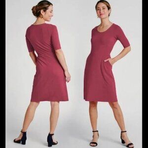 Betabrand 72 HR Jersey Dress in Petal Pink, size Medium
